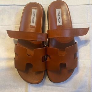 Steve Madden Brown Slide Sandals size 10